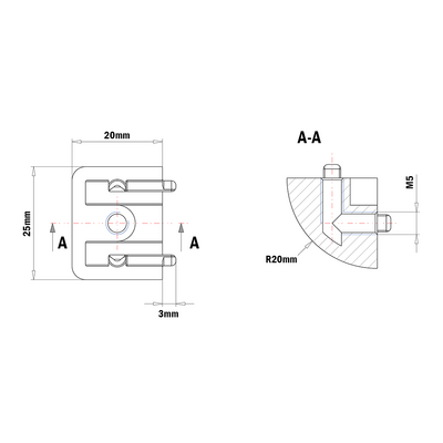 64-110-0 MODULAR SOLUTIONS PANEL CLAMP<br>GLASS PANEL CORNER CONNETOR